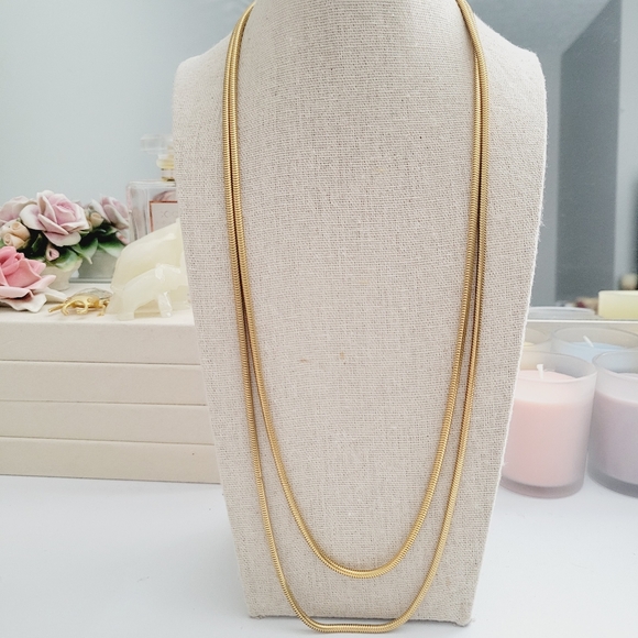 VINTAGE Monet snake chain long necklace - Picture 4 of 6